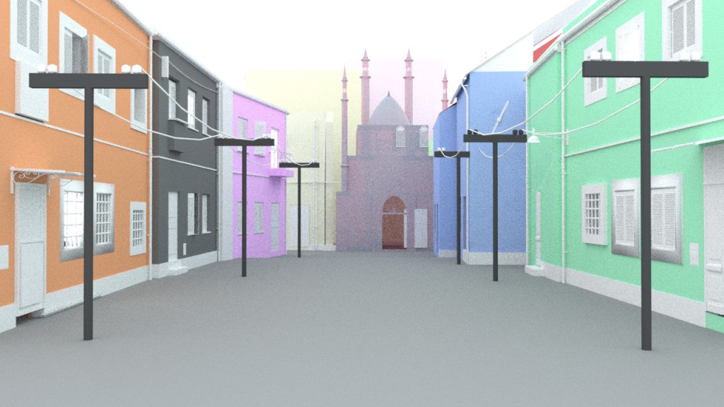 Residential Street and Mosque preview image 1